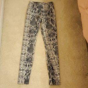 Marika high waisted snakeskin print leggings, XS